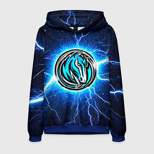 Мужская толстовка Даллас Маверикс в разрядах молний / 3D-Синий – фото 1