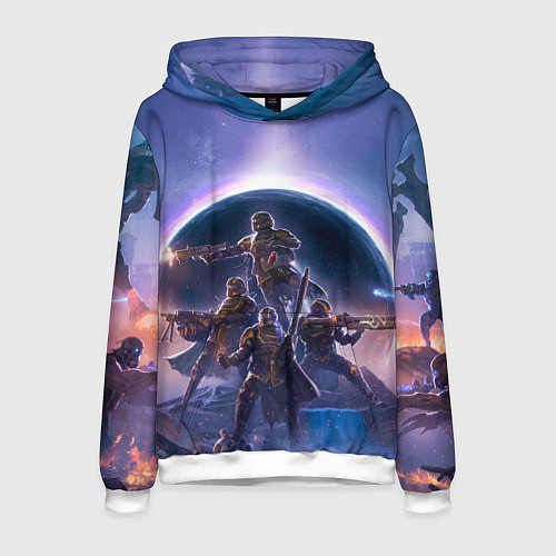 Мужская толстовка Предзнаменования тирании Helldivers 2 / 3D-Белый – фото 1