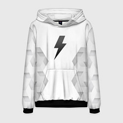Толстовка-худи мужская AC DC white poly, цвет: 3D-черный