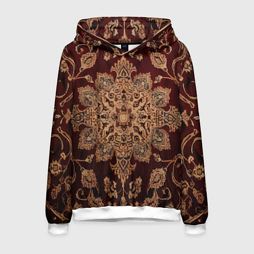 Мужская толстовка Симметричный узор / 3D-Белый – фото 1