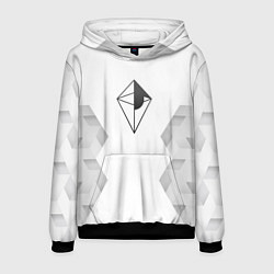 Толстовка-худи мужская No Mans Sky white poly, цвет: 3D-черный