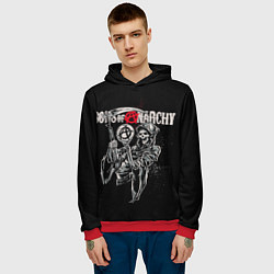 Толстовка-худи мужская Sons Of Anarchy - death, цвет: 3D-красный — фото 2