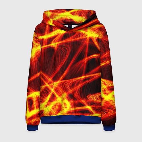 Мужская толстовка Огненный трек / 3D-Синий – фото 1