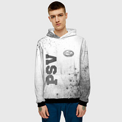 Толстовка-худи мужская PSV - white gradient вертикально, цвет: 3D-черный — фото 2