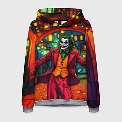 Толстовка-худи мужская Праздничный Джокер, цвет: 3D-меланж