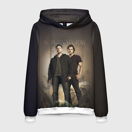 Мужская толстовка Братья Винчестеры - Сверхъестественное / 3D-Белый – фото 1