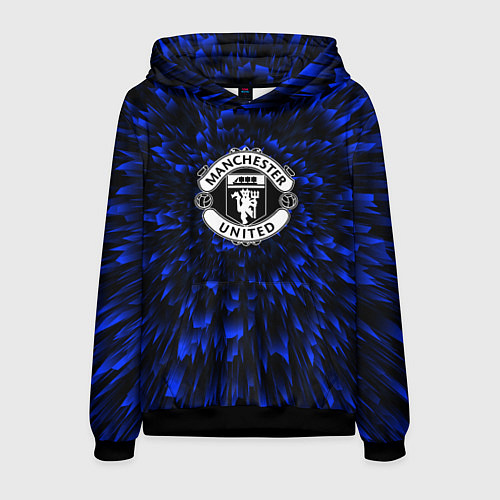 Мужская толстовка Manchester United blue energy / 3D-Черный – фото 1