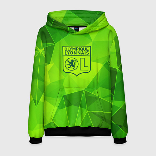 Мужская толстовка Lyon green poly / 3D-Черный – фото 1