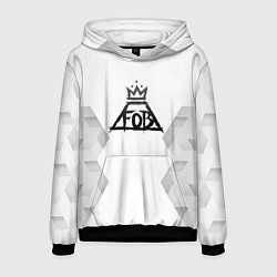 Толстовка-худи мужская Fall Out Boy white poly, цвет: 3D-черный