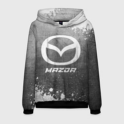 Толстовка-худи мужская Mazda - grey gradient, цвет: 3D-черный