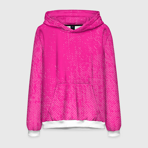 Мужская толстовка Джинс с потертостями-розовый / 3D-Белый – фото 1