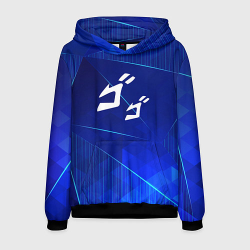 Мужская толстовка JoJo Bizarre Adventure blue poly / 3D-Черный – фото 1
