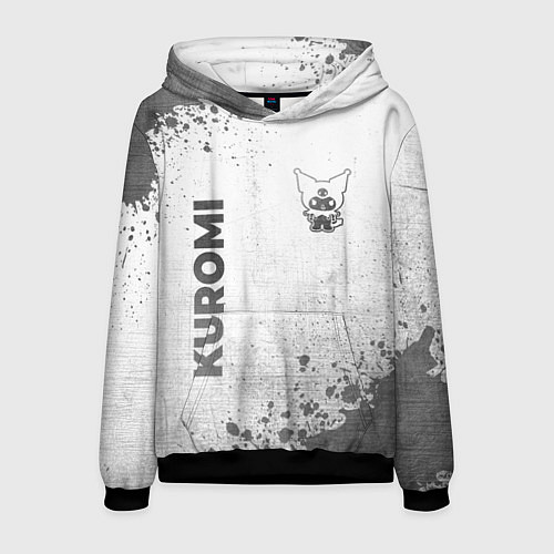 Мужская толстовка Kuromi - white gradient вертикально / 3D-Черный – фото 1