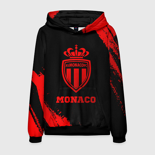 Мужская толстовка Monaco - red gradient / 3D-Черный – фото 1