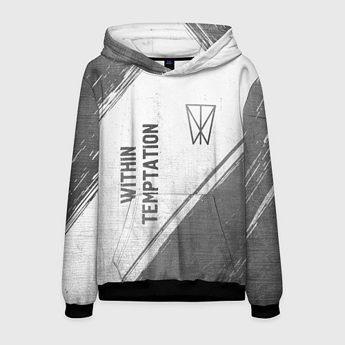 Мужская толстовка Within Temptation - white gradient вертикально / 3D-Черный – фото 1