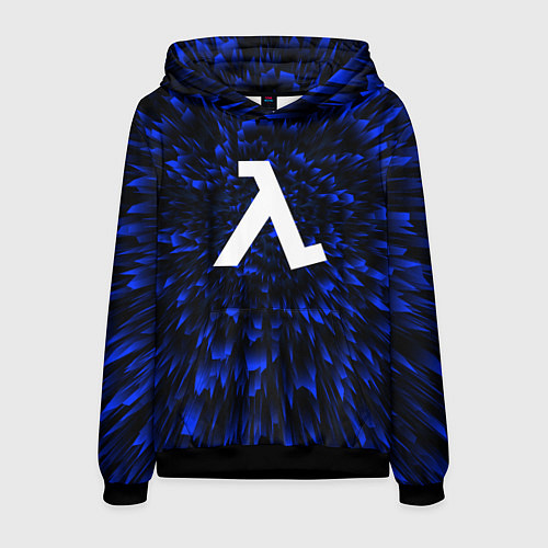 Мужская толстовка Half-Life blue energy / 3D-Черный – фото 1