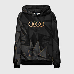 Толстовка-худи мужская Audi golden poly, цвет: 3D-черный