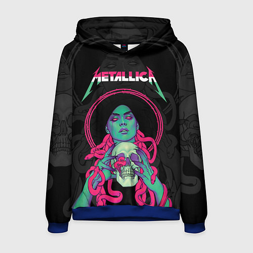 Мужская толстовка Metallica - witch with the skull / 3D-Синий – фото 1