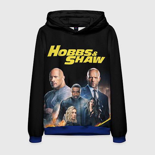 Мужская толстовка Hobbs & Shaw / 3D-Синий – фото 1