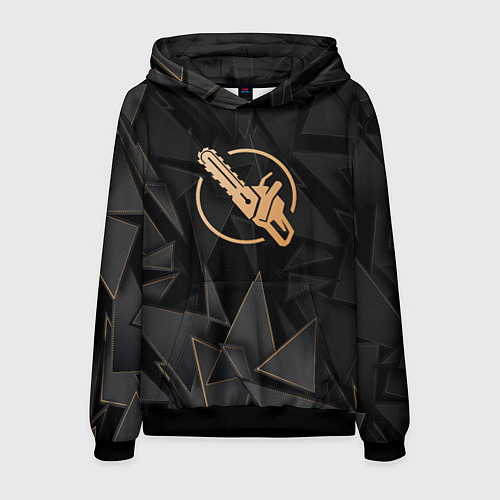 Мужская толстовка Chainsaw Man golden poly / 3D-Черный – фото 1