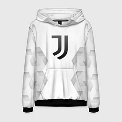 Толстовка-худи мужская Juventus white poly, цвет: 3D-черный