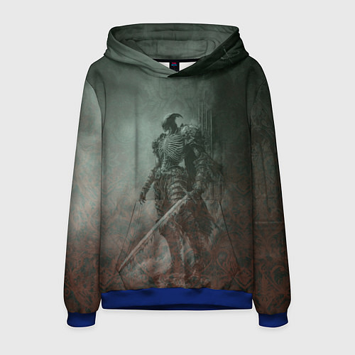 Мужская толстовка Элитный воин-скелет / 3D-Синий – фото 1