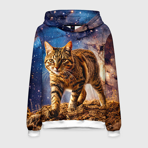 Мужская толстовка Пиксибоб в космосе / 3D-Белый – фото 1