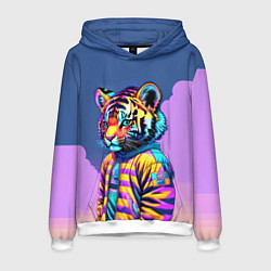 Мужская толстовка Cool tiger cub - pop art
