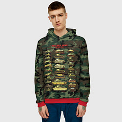 Толстовка-худи мужская Ленинград - защита города 1941-1942, цвет: 3D-красный — фото 2