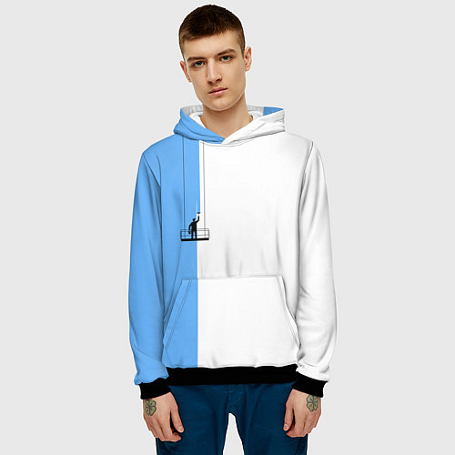 Мужская толстовка Моляр красит стену / 3D-Черный – фото 3