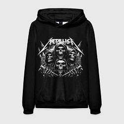Толстовка-худи мужская Metallica - four skulls, цвет: 3D-черный