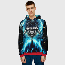Толстовка-худи мужская Neon glow - Metallica, цвет: 3D-красный — фото 2