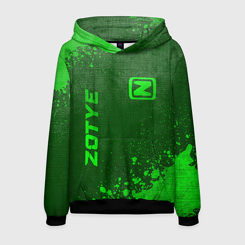 Мужская толстовка Zotye - green gradient вертикально / 3D-Черный – фото 1