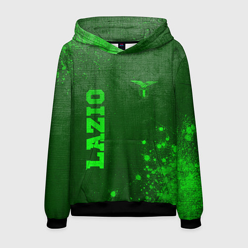 Мужская толстовка Lazio - green gradient вертикально / 3D-Черный – фото 1