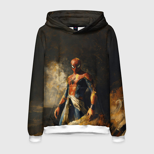 Мужская толстовка Spider man poster / 3D-Белый – фото 1