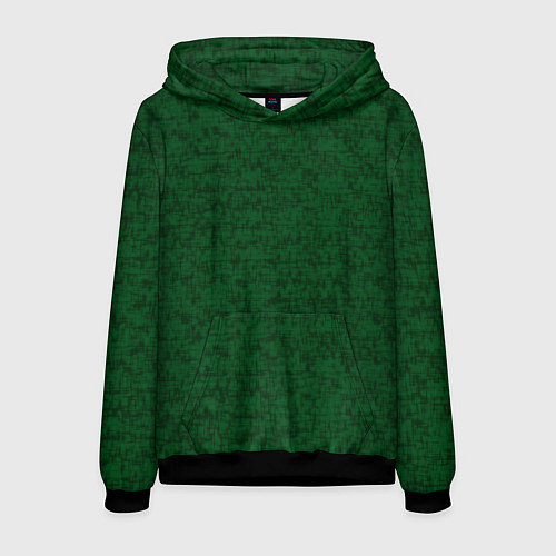 Мужская толстовка Тёмно-зелёный текстурированный / 3D-Черный – фото 1