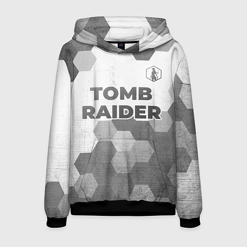 Мужская толстовка Tomb Raider - white gradient посередине / 3D-Черный – фото 1
