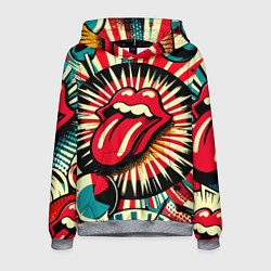 Мужская толстовка Logo of the Rolling Stones - pop art