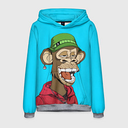 Толстовка-худи мужская NFT smile ape, цвет: 3D-меланж