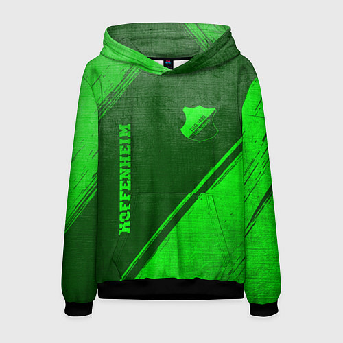 Мужская толстовка Hoffenheim - green gradient вертикально / 3D-Черный – фото 1