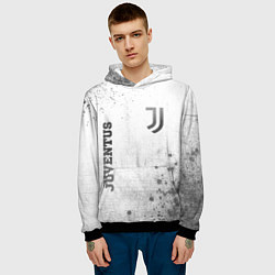 Толстовка-худи мужская Juventus - white gradient вертикально, цвет: 3D-черный — фото 2