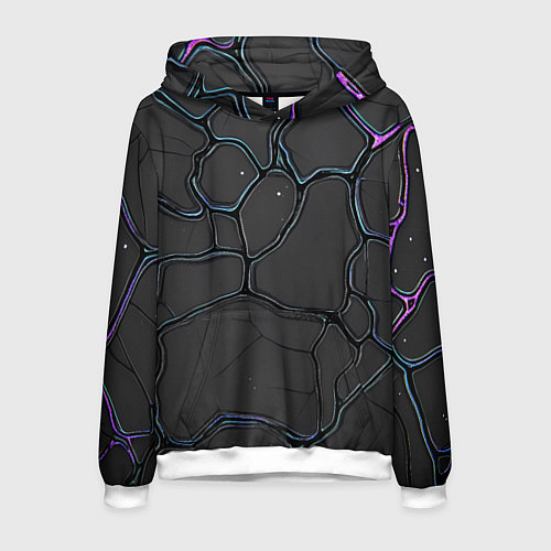 Мужская толстовка Плита хай-тек текстура / 3D-Белый – фото 1