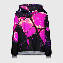 Толстовка-худи мужская Розовые пятна в текстуре, цвет: 3D-меланж