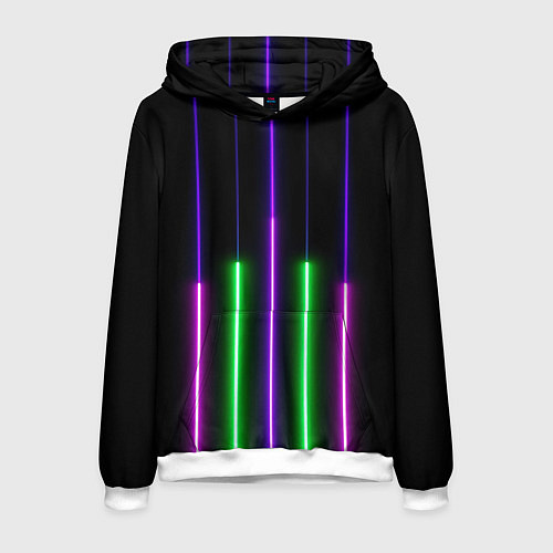 Мужская толстовка Color Purple green pink / 3D-Белый – фото 1
