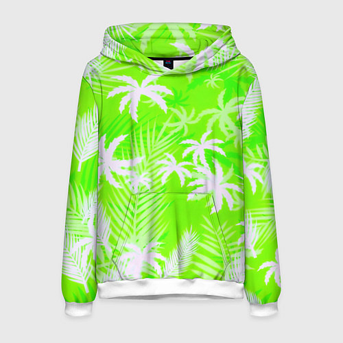 Мужская толстовка Кислотные тропики / 3D-Белый – фото 1