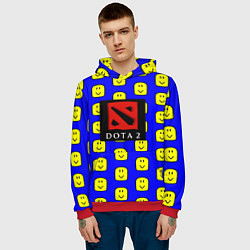 Толстовка-худи мужская Dota smile pattern, цвет: 3D-красный — фото 2