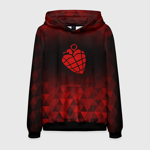 Мужская толстовка Green Day red poly / 3D-Черный – фото 1