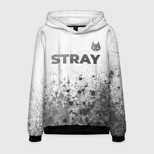 Мужская толстовка Stray - white gradient посередине / 3D-Черный – фото 1