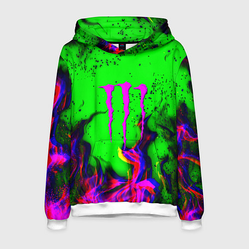 Мужская толстовка Monster Energy flame / 3D-Белый – фото 1