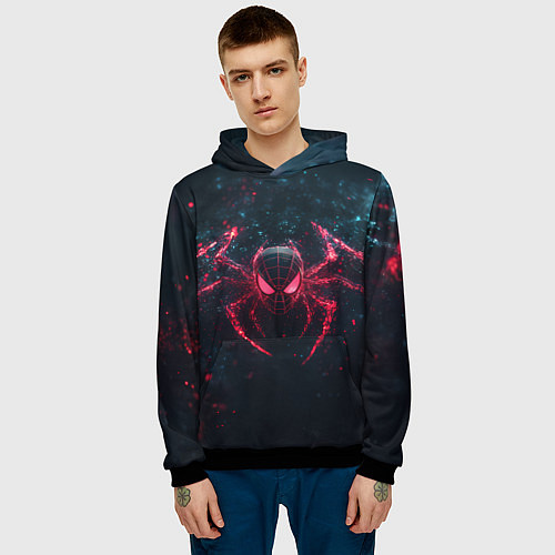 Мужская толстовка Спайдер-мэн с лапами паука / 3D-Черный – фото 3
